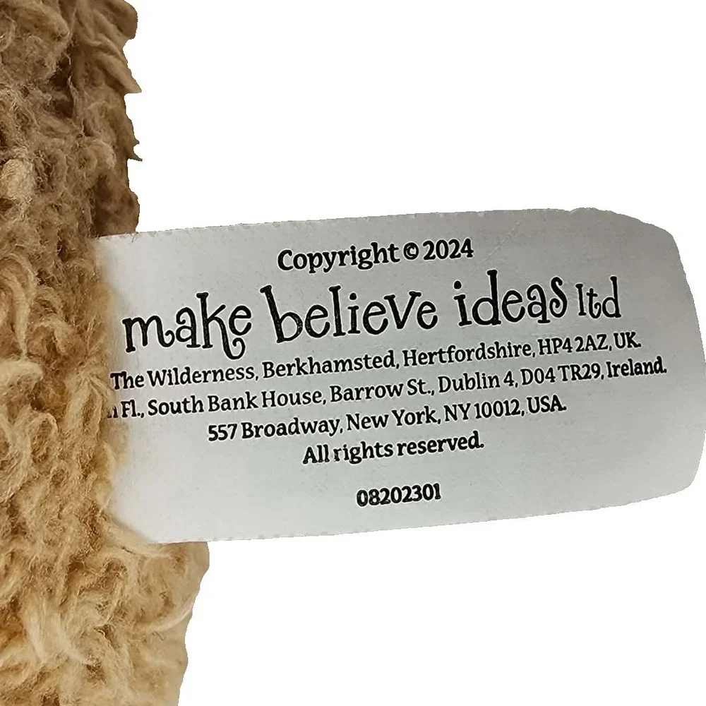 Make Believe Ideas Plush Bunny Kids OS Tan Soft Book Sensory Toy Excellent‎